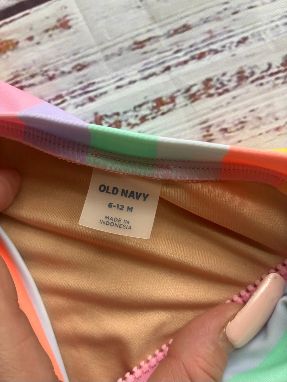 Old Navy Pink Gingham Ruffle One-Piece